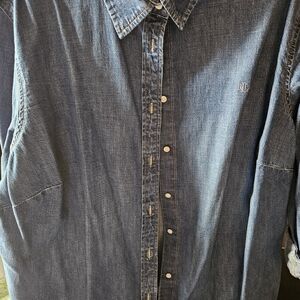 Lauren Ralph Lauren Blue Denim Button-Down Shirt